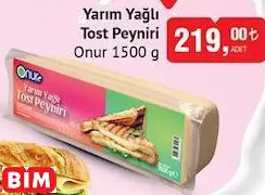 ONUR YARIM YAĞLI TOST PEYNİRİ